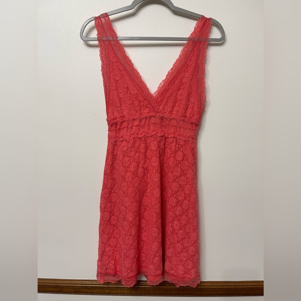 Pinky Lace Mini Dress - Picture 2 of 6
